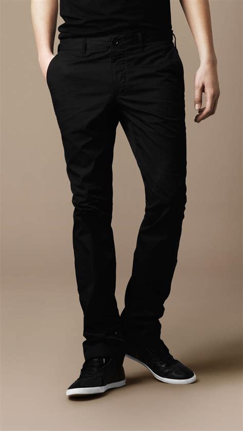 used burberry chino|Burberry Men’s Black Chino .